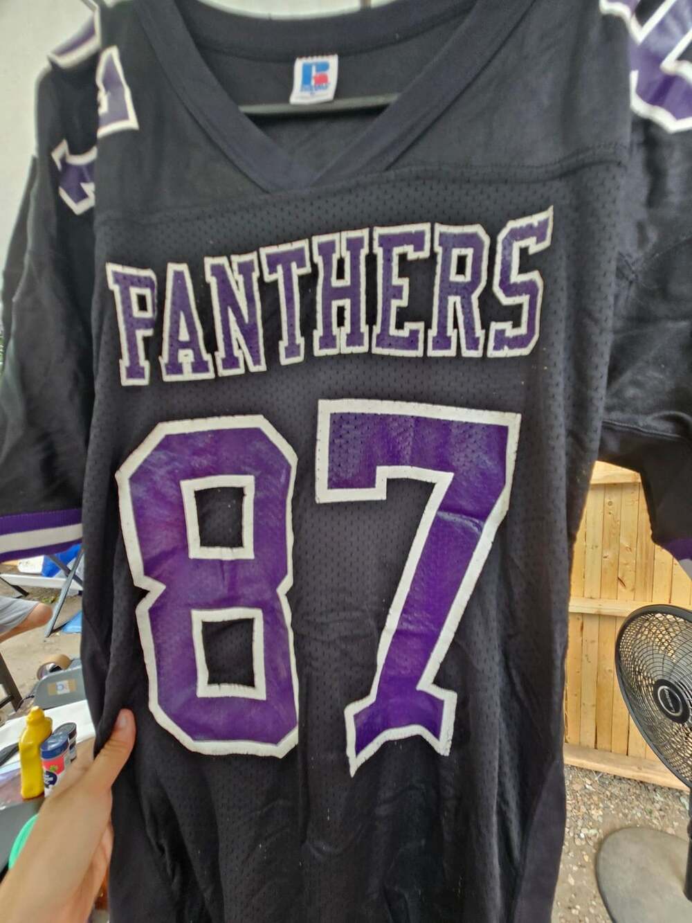 Russell Athletic Panthers #87 Football Jersey Black Size XL